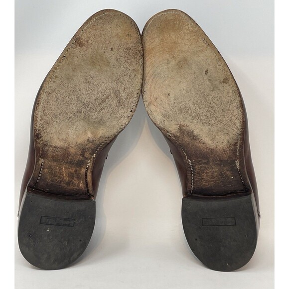 Allen Edmonds Glasgow Dress Shoe Men\'s Size 9.5 D Brown Leather Penny Loafer